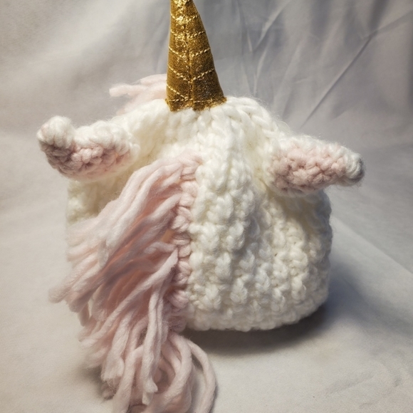 Crocheted Infant Child Unicorn Hat Beanie Winter - Picture 2 of 4